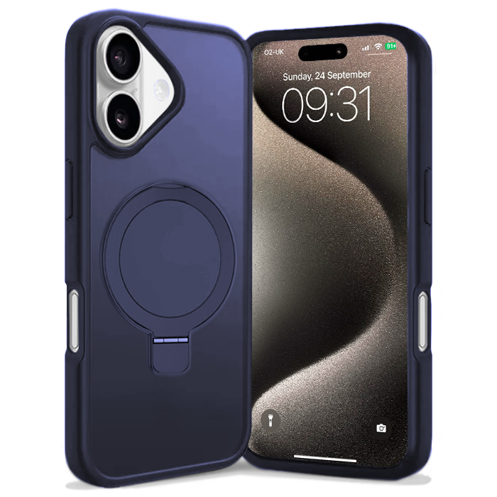 Entronix [Magnetic] Case Compatible with iPhone 17 - Translucent Frosted Matte Gripstand