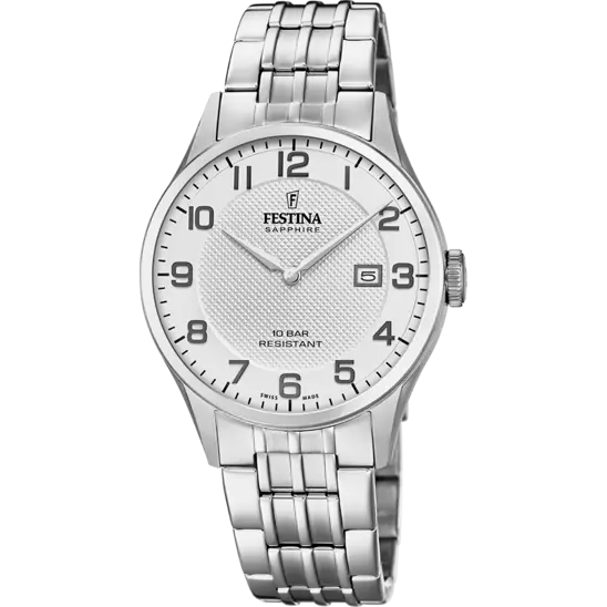 Festina Men's 40mm Grey Silver Watch