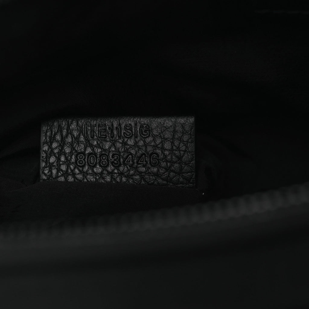 Nylon Jacquard Check Belt Bag Black