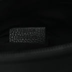 Nylon Jacquard Check Belt Bag Black