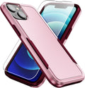 Entronix Bundle Compatible with iPhone 14 - Soft-Touch Dual-Layer Case & 1 Clear Screen Protector