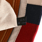 Canvas Calfskin Web Small Interlocking G Tote Bag Red Blue
