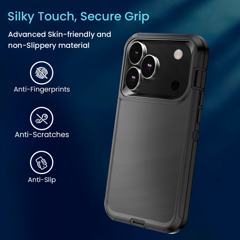 Entronix Bundle Compatible with iPhone 17 Pro Max - Heavy Duty Case & 2 Clear Screen Protectors