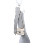 Nappa Serpenti Forever Chain Diamond Blast Shoulder Bag Ivory Gold