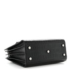 Calfskin Crocodile Embossed Baby Sac De Jour Black