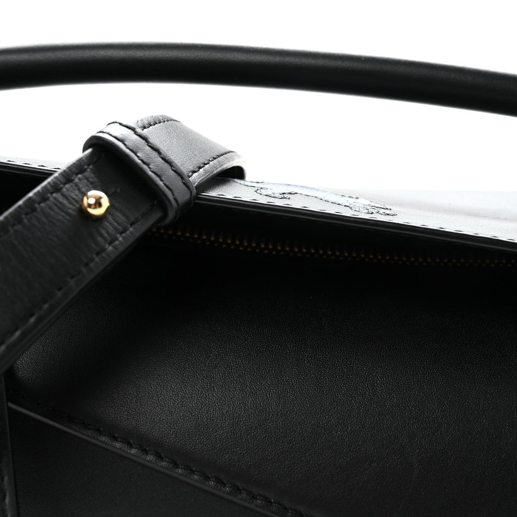 X SUNA FUJITA Satin Calfskin Small Lemur Puzzle Edge Bag Black