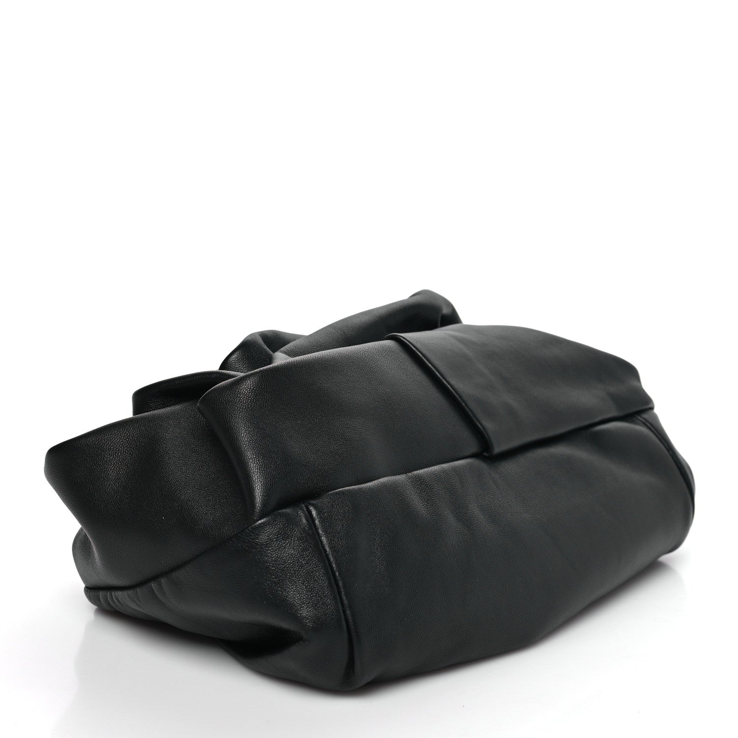 Lambskin Rose Clutch Black