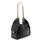 Caviar Quilted Small Chanel 25 Handbag Black