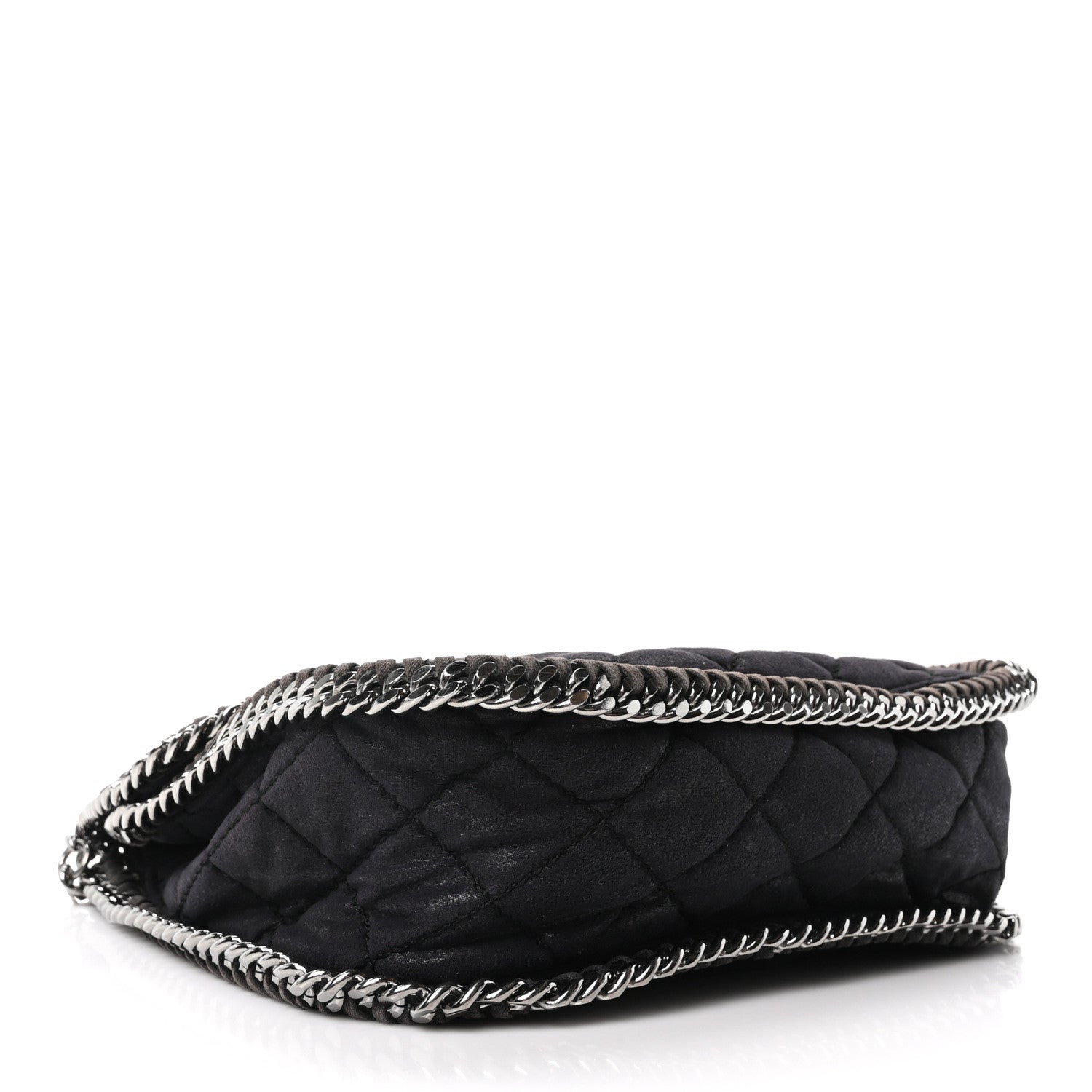Shaggy Deer Quilted Falabella Shoulder Bag Black