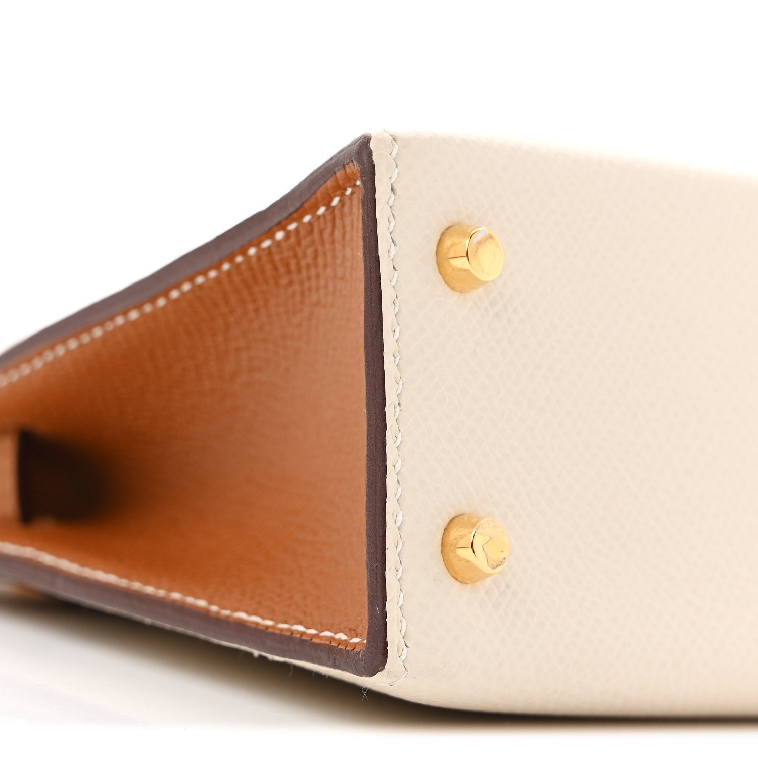 Epsom Horseshoe Mini Kelly Sellier 20 Craie Gold