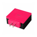 Reiko 4 Amp Four Ports Portable Travel Station Charger In Hot Pink