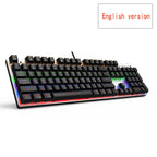 Edition Mechanical Keyboard 104 keys Blue Switch Gaming Keyboards for Tablet Desktop  - backlit black US-black switch