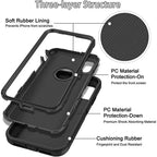 Entronix Case Compatible with iPhone X/XS - Triple-Layer Heavy Duty Protection