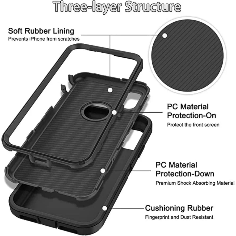 Entronix Case Compatible with iPhone XS Max - Triple-Layer Heavy Duty Protection