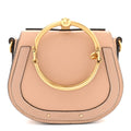 Calfskin Suede Small Nile Bracelet Bag Biscotti Beige