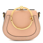Calfskin Suede Small Nile Bracelet Bag Biscotti Beige