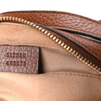 New Denim GG Monogram Dollar Calfskin Mini Ophidia Shoulder Bag Blue Tea Cuir Epilog
