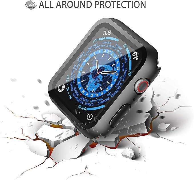 Entronix Case Compatible with iWatch Series 10, 46mm - Hard Cover w/ Built-In Screen Protector