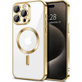 Entronix [Magnetic] Case Compatible with iPhone 16 Pro - [Clear Back] Luxury Glossy Cover