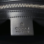 GG Supreme Monogram Web Small Flat Messenger Bag Black Grey