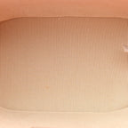 Calfskin Raffia Small Take Away Vanity Case Bag Pink Beige