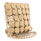 Metallic Calfskin Medallion Shoulder Bag Gold