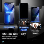 Entronix Anti-Spy Privacy Screen Protector Compatible with iPhone 15 Pro - 3-Piece Combo