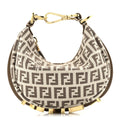 Fabric Jacquard FF 1974 Nano Fendigraphy Hobo Charm Beige