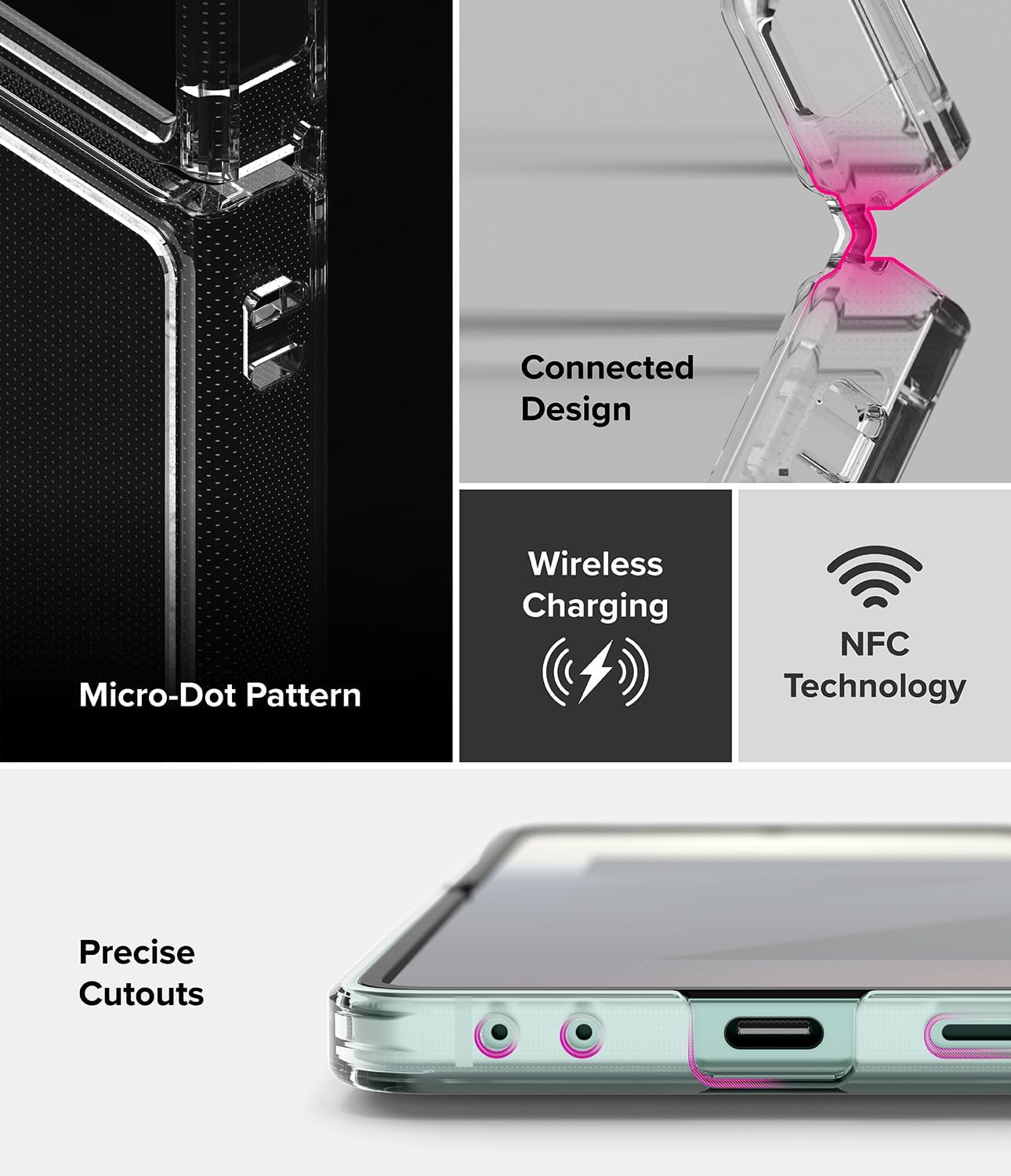 Entronix Case Compatible with Galaxy Z Flip 7 - [Hard Back] Clear Cover
