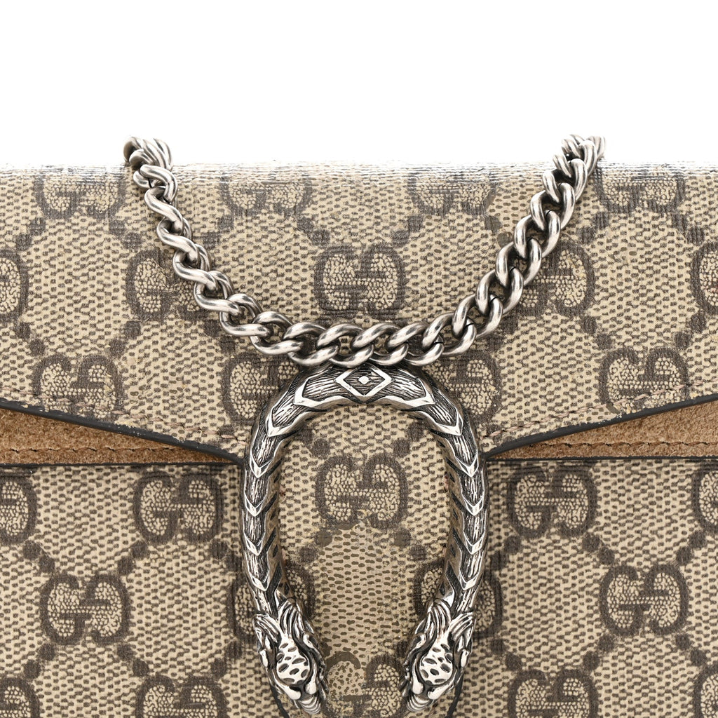GG Supreme Monogram Super Mini Dionysus Shoulder Bag Taupe