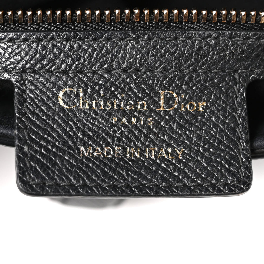 Grained Calfskin Saddle Bag Black