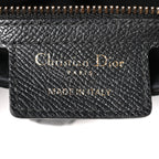 Grained Calfskin Saddle Bag Black