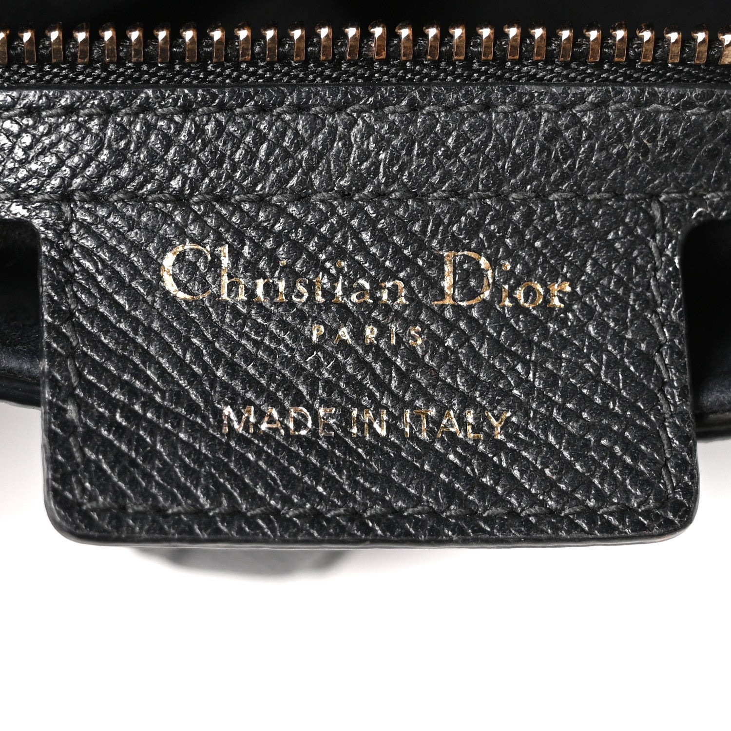 Grained Calfskin Saddle Bag Black