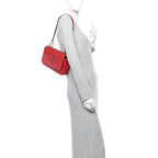 Lambskin Patchwork Monogram Medium Jamie Red