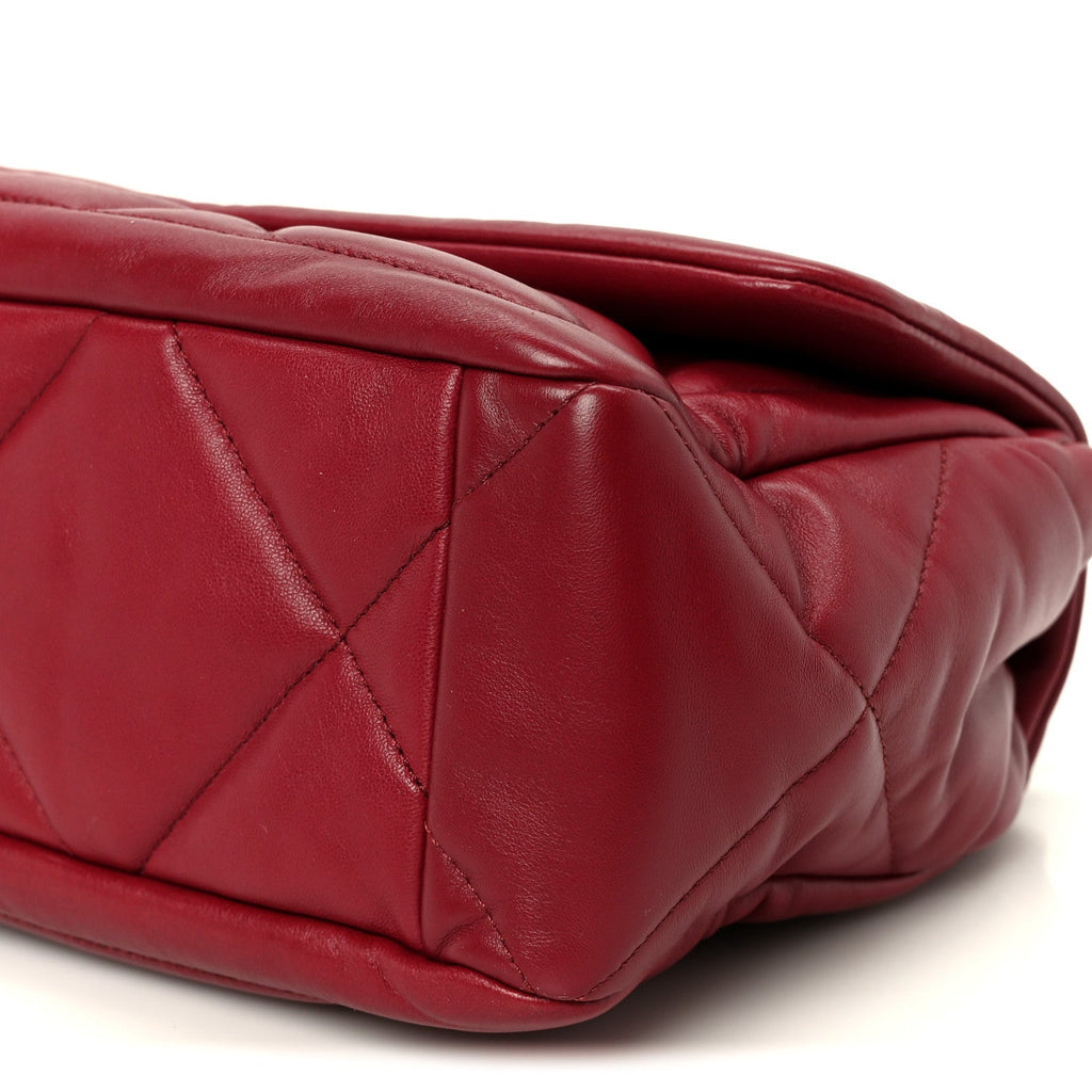 Lambskin Quilted Large Flap Red