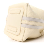 Grained Calfskin Micro Bale Bag Whisper White