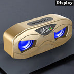 Cool Robot Design Bluetooth Speaker LED Rhythm Flash Wireless Loudspeaker FM Radio Alarm Clock TF Card Support Subwoofer