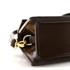 Glazed Calfskin Le Grand Bambino Midnight Brown