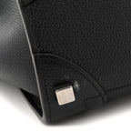 Drummed Calfskin Micro Luggage Black