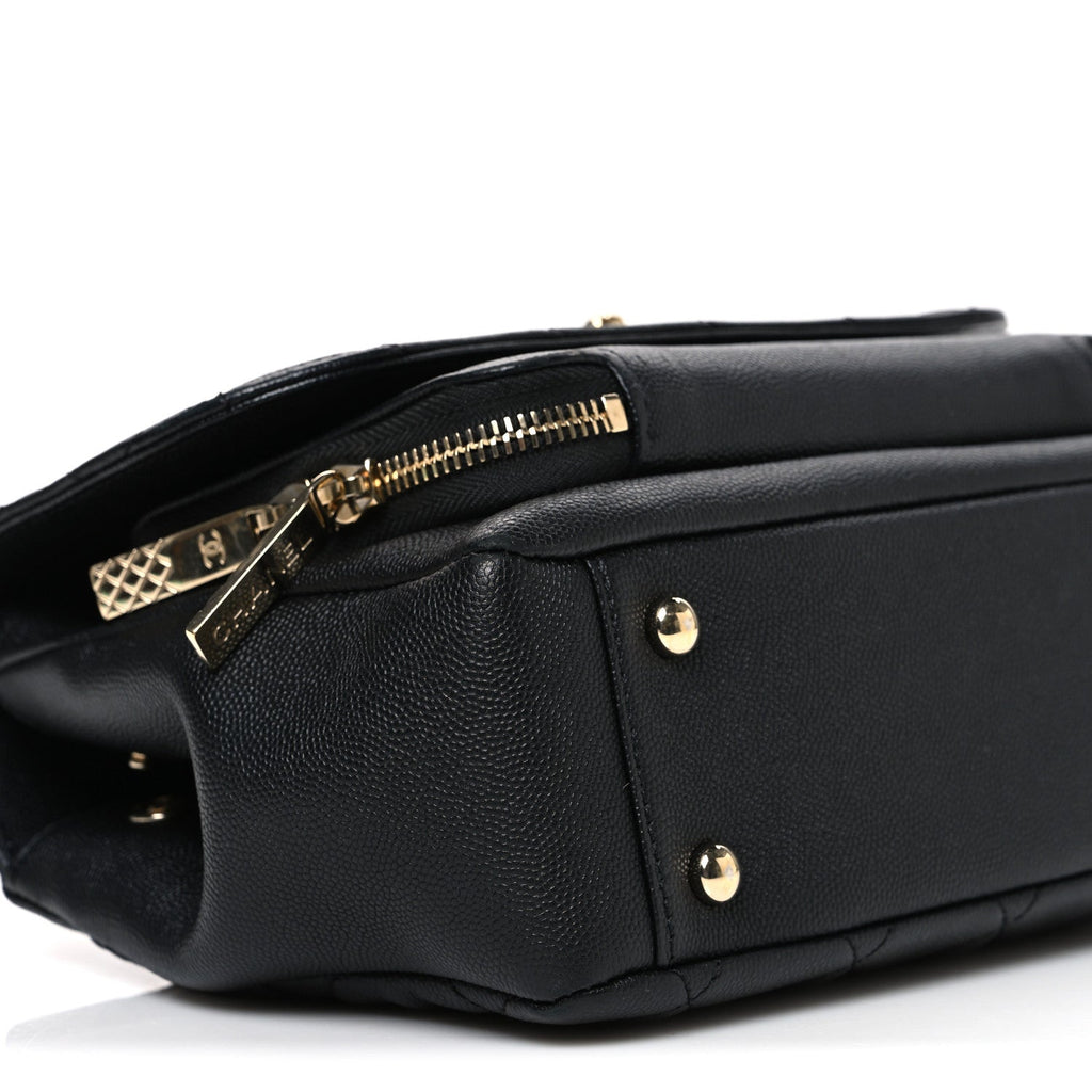 Caviar Quilted Medium Business Affinity Flap Black