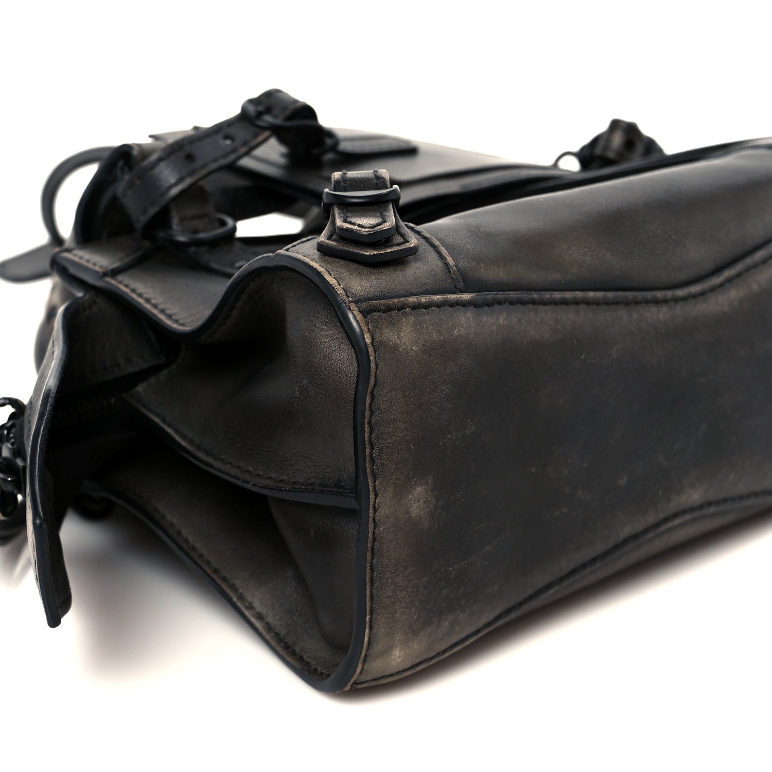 Used Calfskin Black Hardware Mini Neo Classic City Black