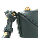 Shiny Calfskin Puzzle Fold Pouch Vetiver