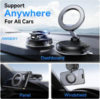 Car Phone Holder for Magsafe [78+LBS Strongest Suction & 2400gf Magnetic] 360° Adjustable Car Phone Mount, Phone Holders for Your Car for iPhone 17 Pro Max 16 15 14 13 12 Air Plus, Carbon Fiber