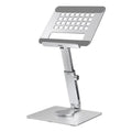 Tablet Stand Holder For Desk Dual Rod Support Aluminum Desktop Tablet Holder Adjustable Foldable Dock Multi-Angle Riser Compatible With Ipad Pro 12.9; 9.7; 10.5; Ipad Air Mini 4 3 2 Silver