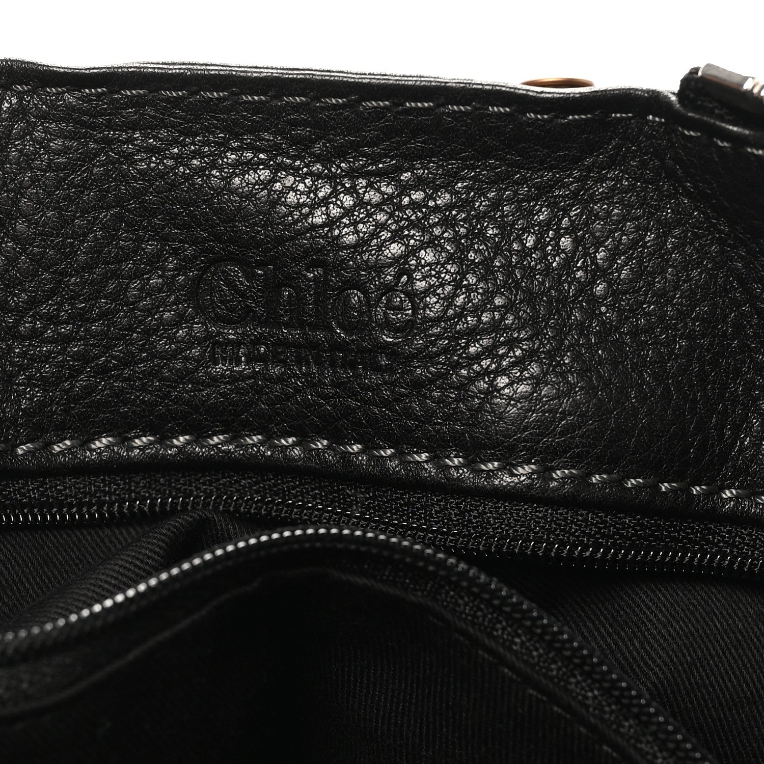 Calfskin Medium Paddington Satchel Black
