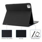 SAHARA - Navigate Series Keyboard Case with Track Pad for Apple iPad Pro (M4) 13" 2024 - Black