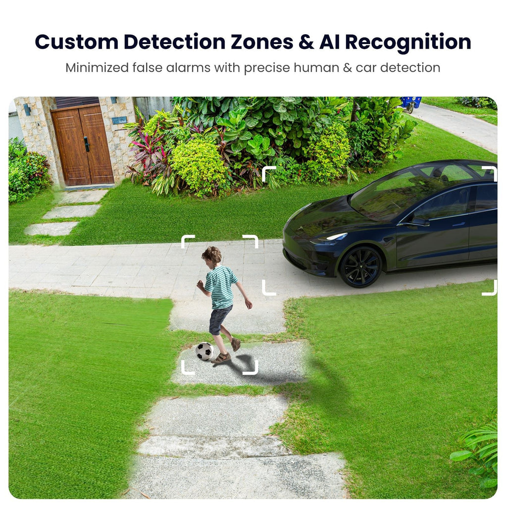 5MP Outdoor WiFi Security Camera, AI Motion Detection, Color Night Vision, Spotlight & Siren, Two-Way Audio, App Control, Alexa & Google Home