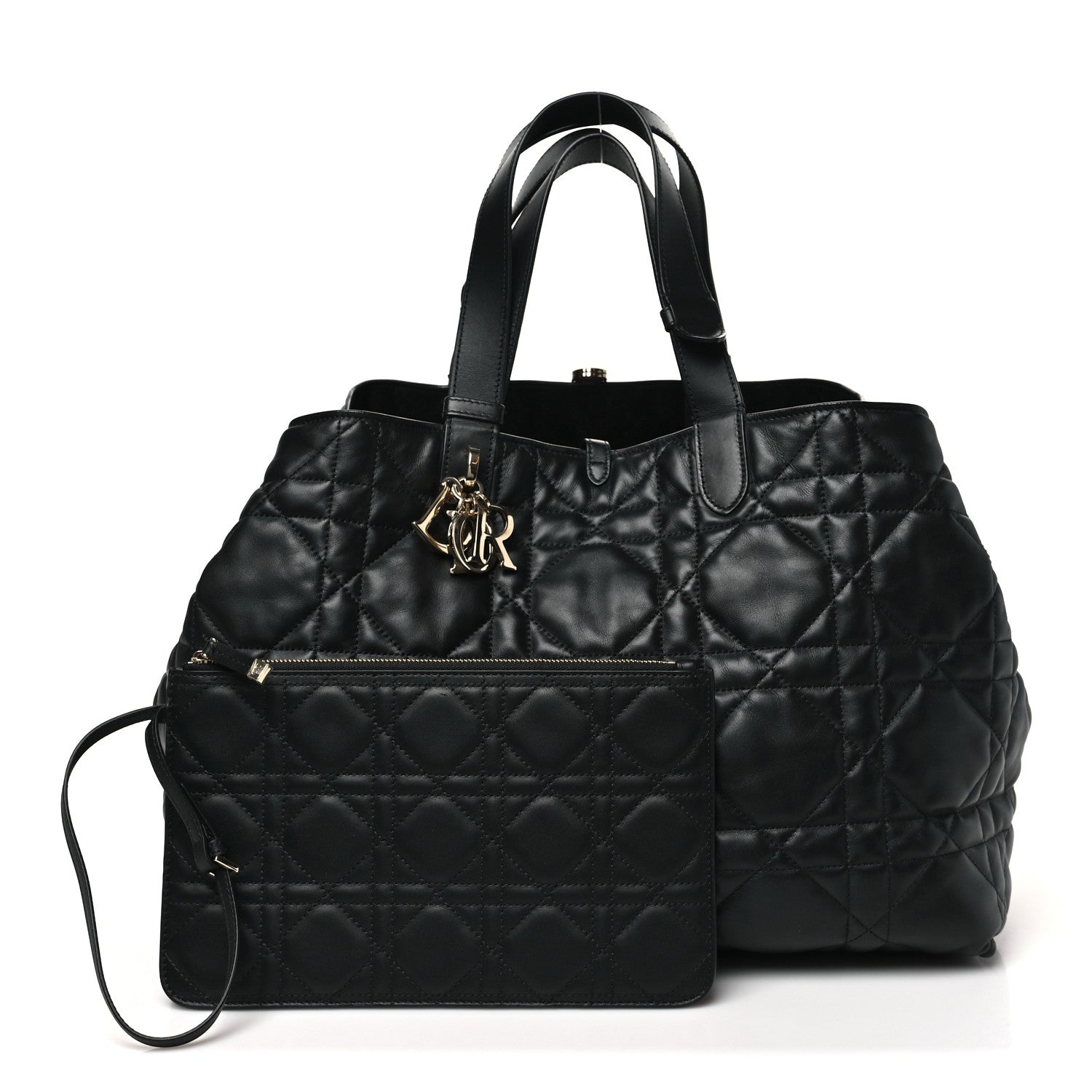 Calfskin Macrocannage Large Toujours Black