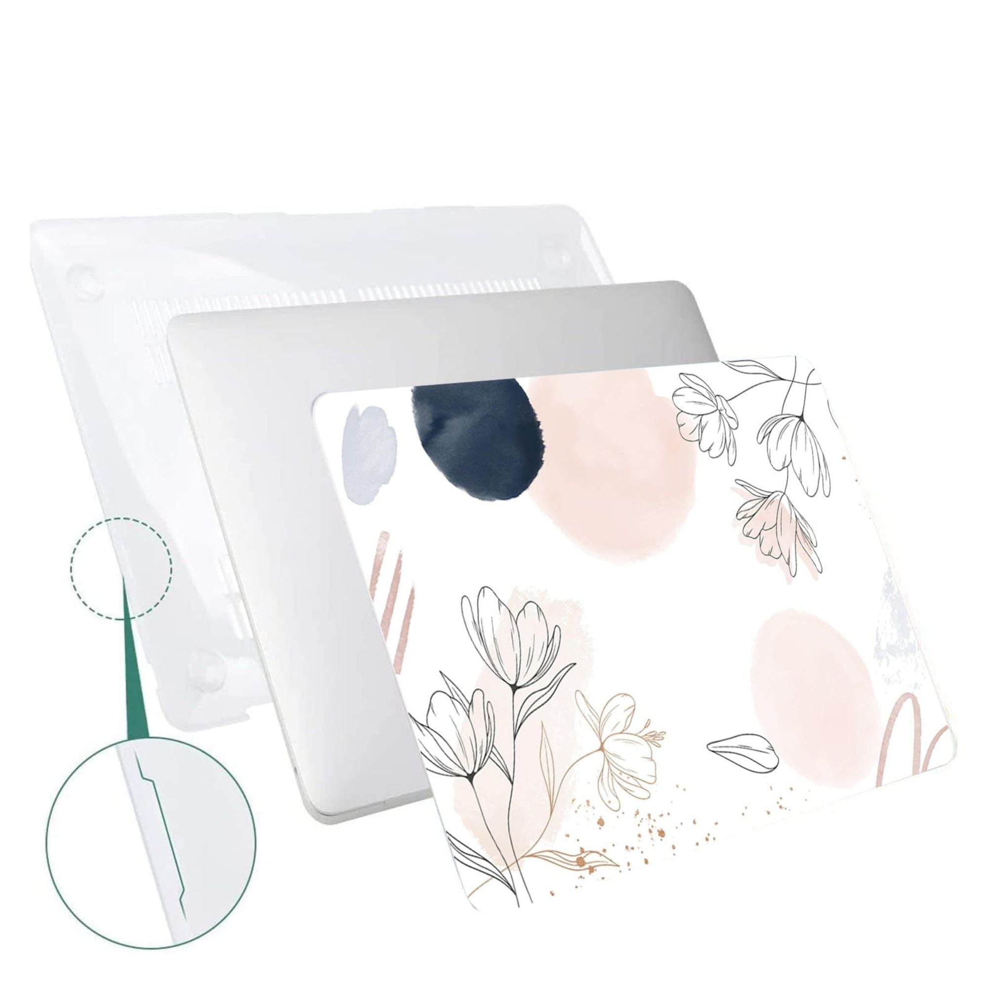 SAHARA - Hybrid-Flex Arts Case for Apple MacBook Air 13.6" M2 Chip Laptops - White