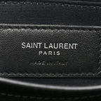 Calfskin Y Quilted Monogram Toy Loulou Crossbody Bag Black